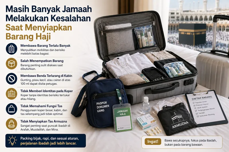 Kesalahan Fatal Jamaah Saat Packing Haji, Nomor 3 Paling Sering Terjadi