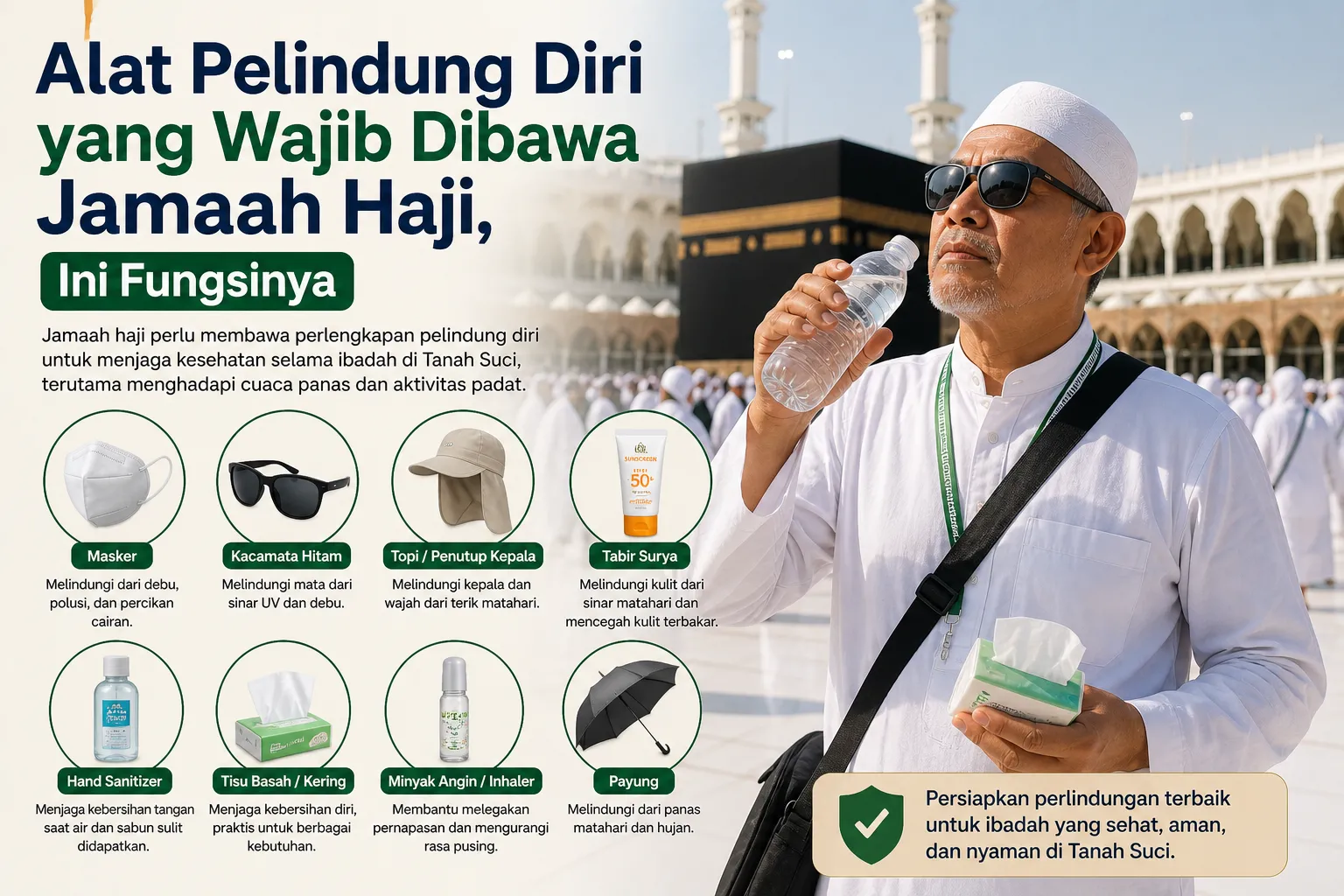 Alat Pelindung Diri yang Wajib Dibawa Jamaah Haji, Ini Fungsinya